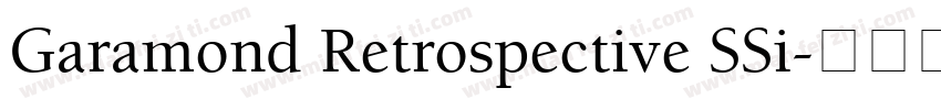 Garamond Retrospective SSi字体转换